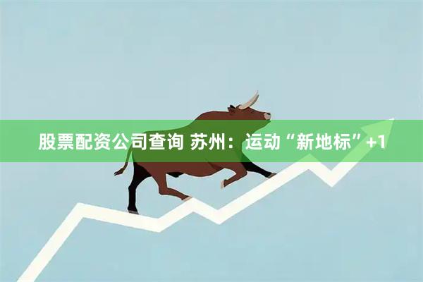股票配资公司查询 苏州：运动“新地标”+1